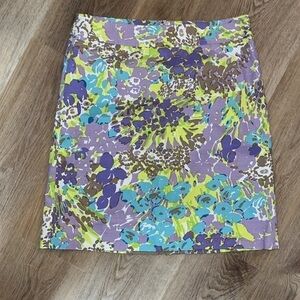 Gorgeous Floral Lilac and Green Talbots Skirt 6